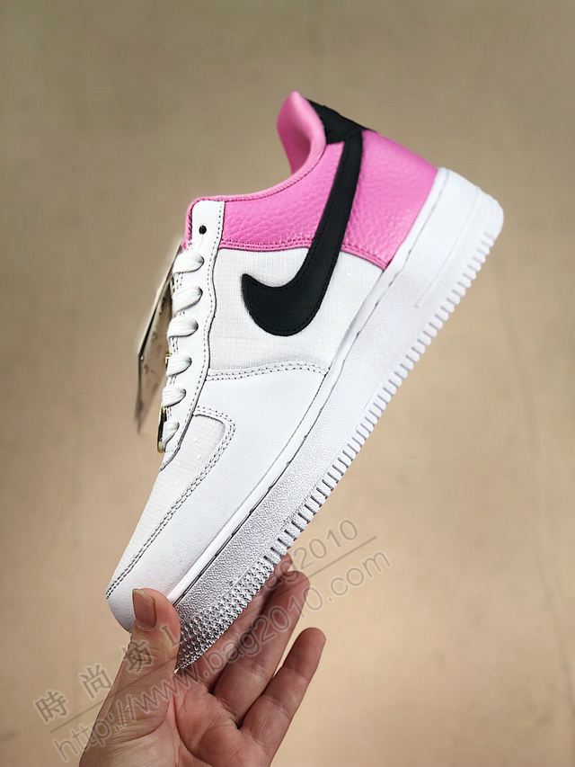 Nike男鞋 白深藍牛仔換鉤魔術貼 耐克空軍一號 經典百搭休閒運動板鞋 男女同款  hdx13124